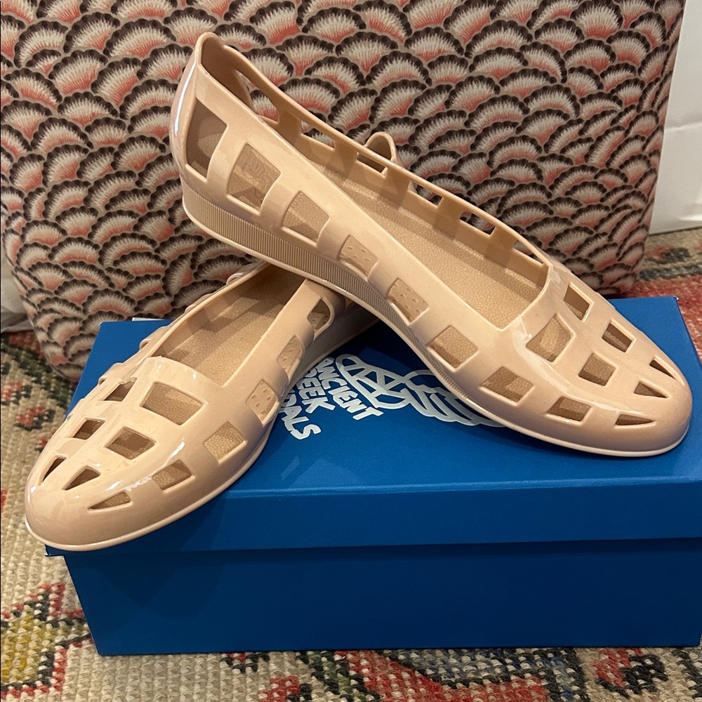 Ancient Greek Sandals Nude, Elli Ballerina 38
